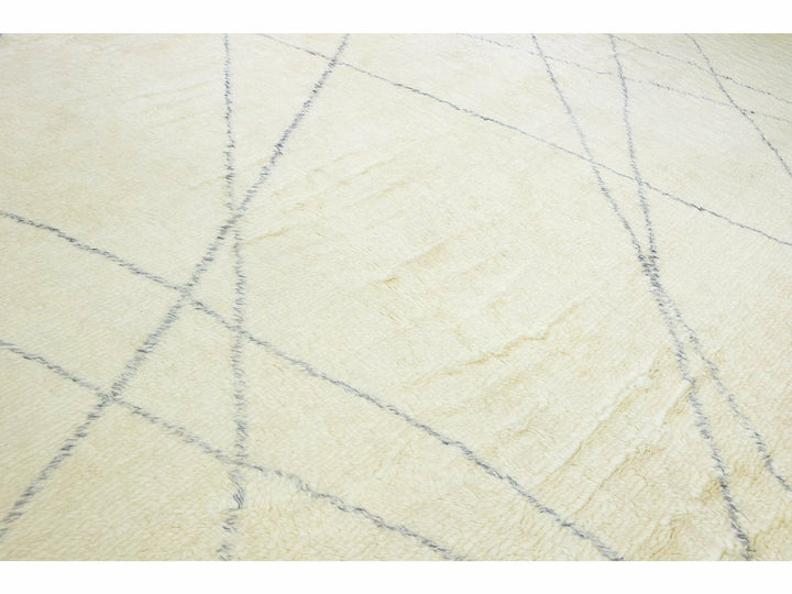 Modern Moroccan Wool Rug 15 X 17