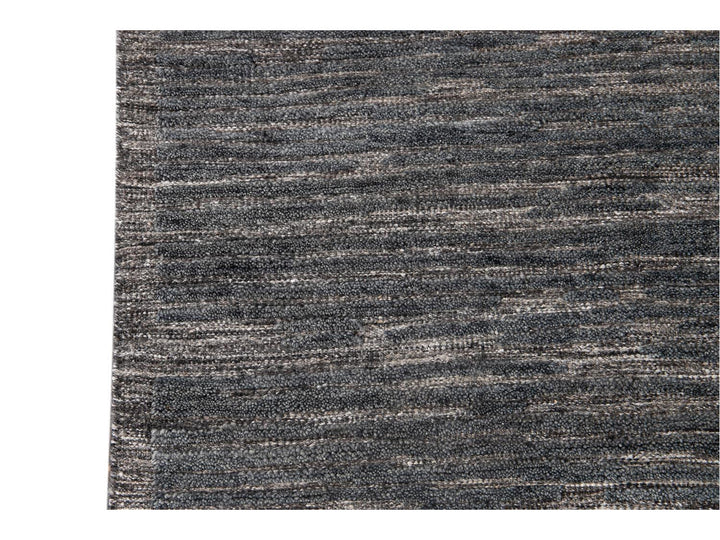 Modern Textured High Low Wool Rug, 9 X 12