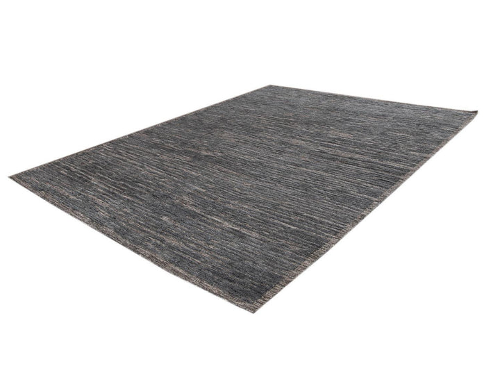 Modern Textured High Low Wool Rug, 9 X 12