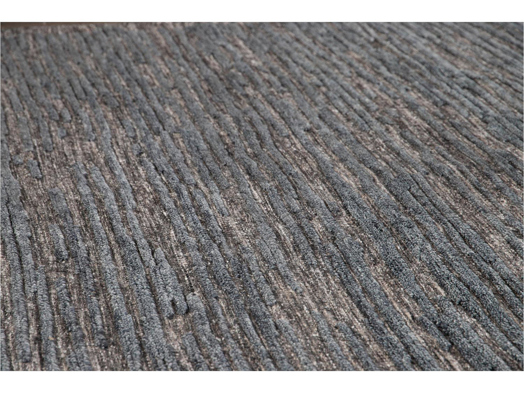 Modern Textured High Low Wool Rug, 9 X 12