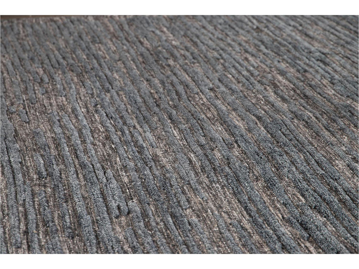 Modern Textured High Low Wool Rug, 9 X 12