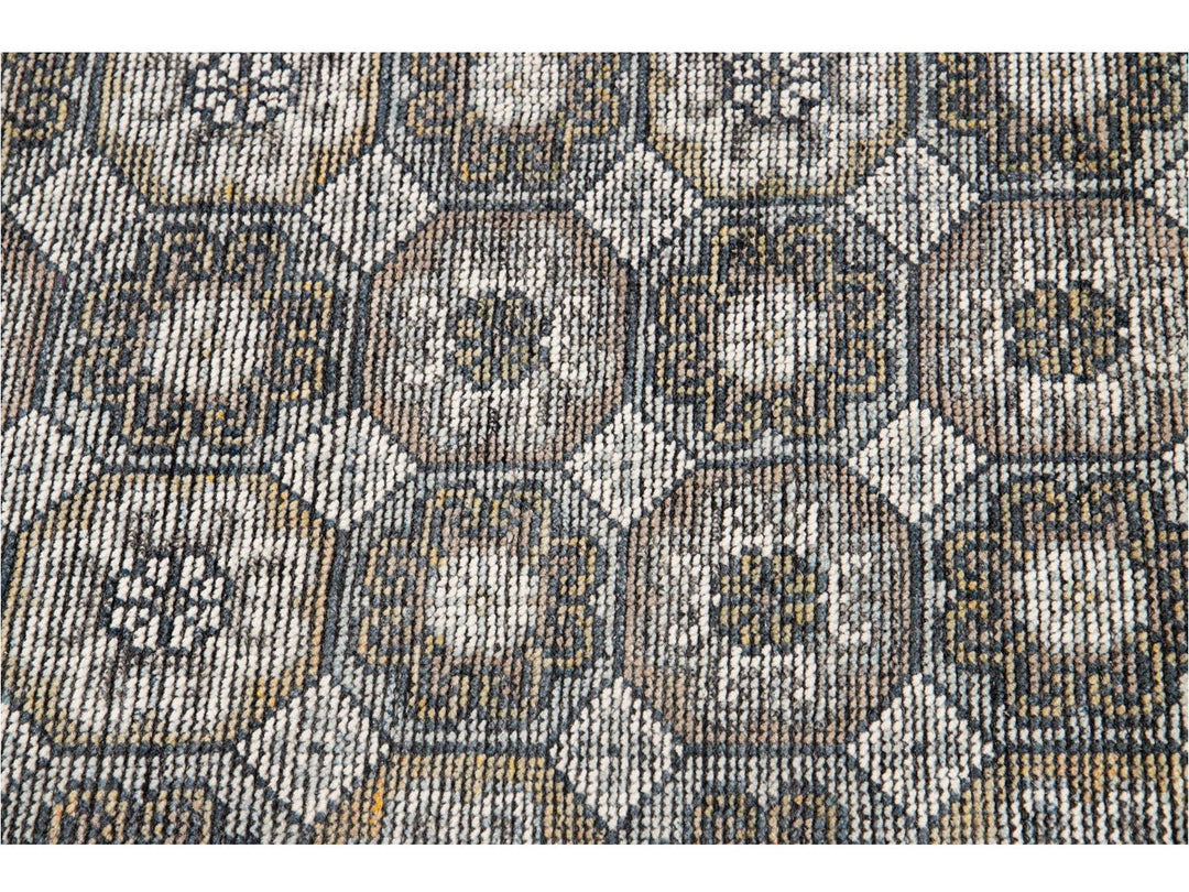 Contemporary Soumak Style Wool Rug