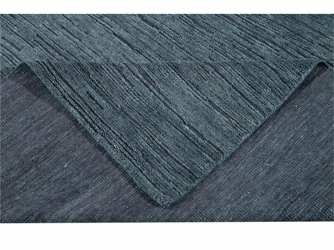 Modern Textured Wool Rug 12 X 15
