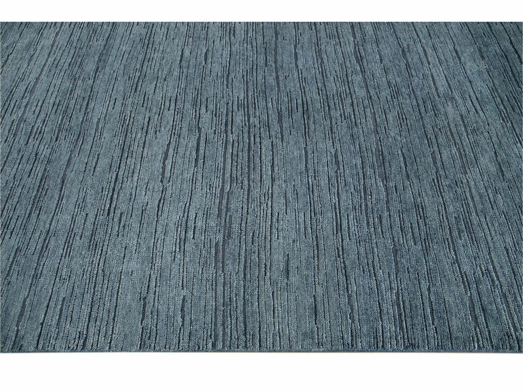 Modern Textured Wool Rug 12 X 15