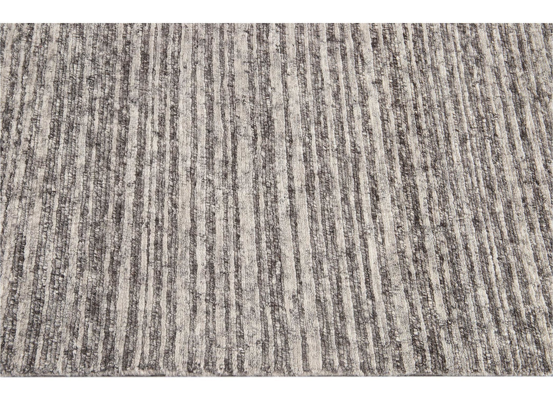 Contemporary  Textured Loop Wool Rug 10 X 14