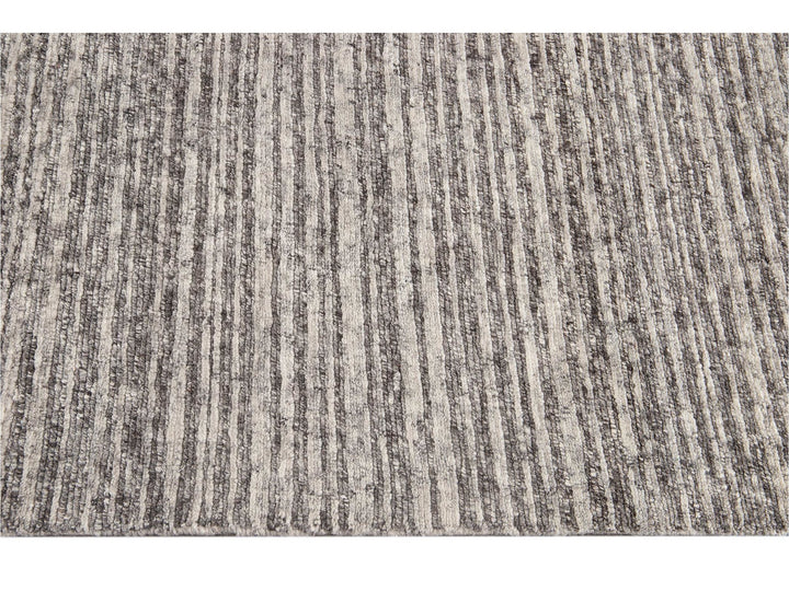 Contemporary  Textured Loop Wool Rug 10 X 14
