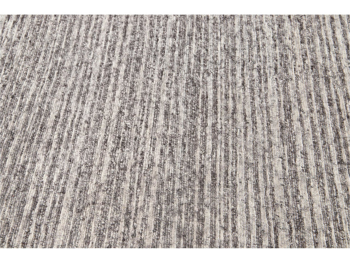 Contemporary  Textured Loop Wool Rug 10 X 14