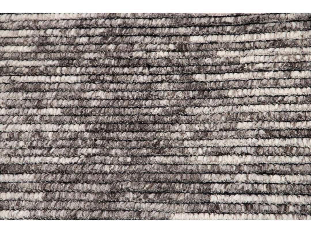 Contemporary Textured Ribbed Wool Rug 12 X 15