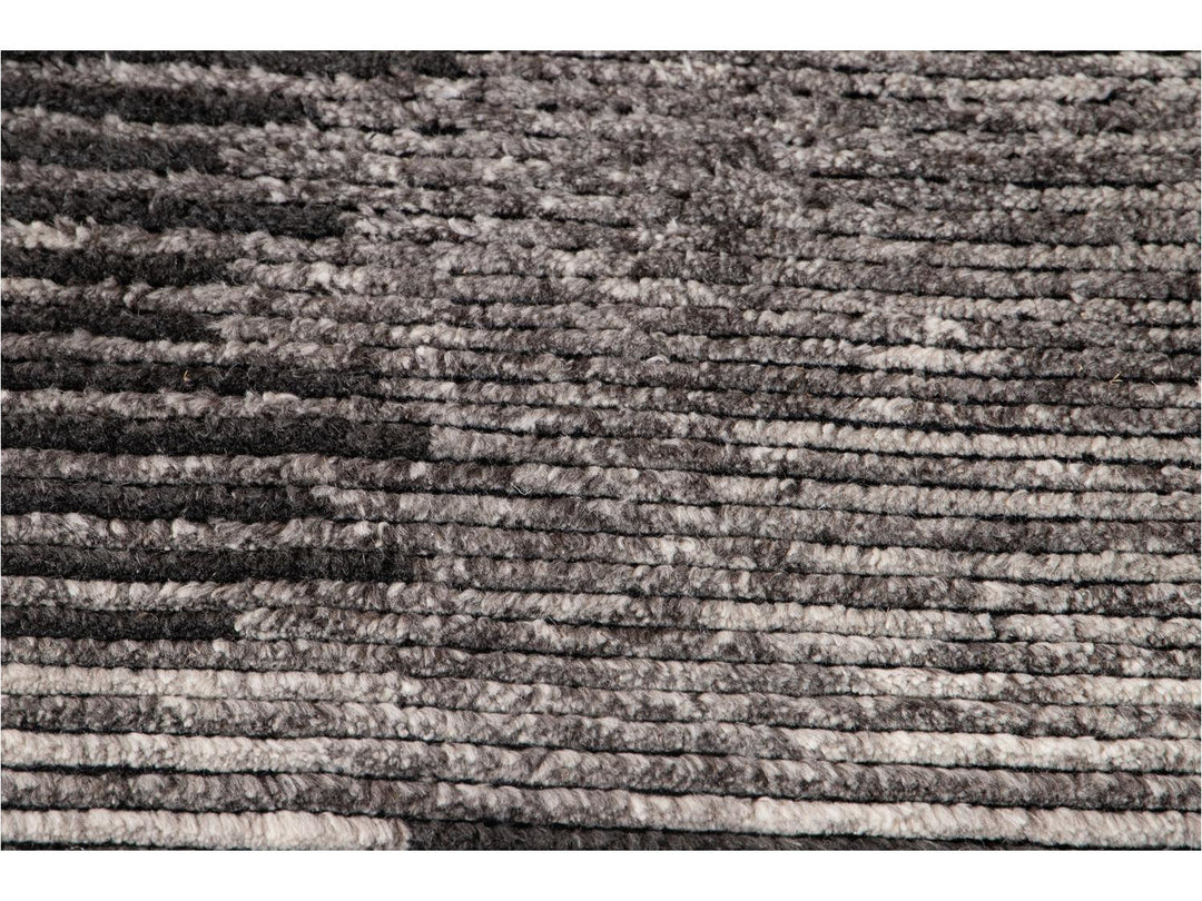 Contemporary Textured Ribbed Wool Rug 12 X 15