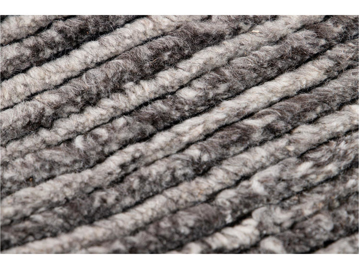 Contemporary Textured Ribbed Wool Rug 12 X 15