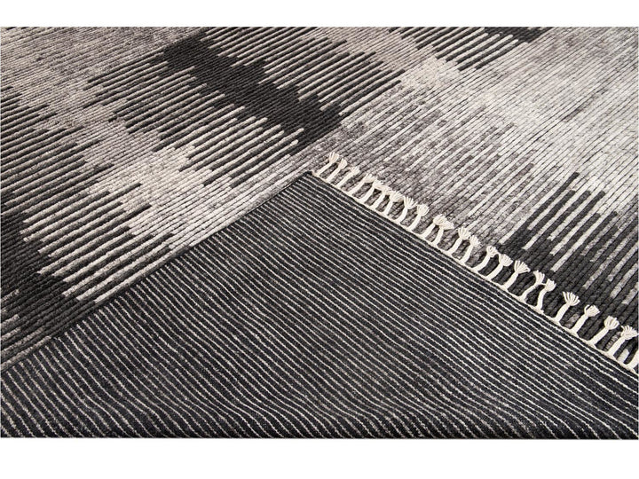 Contemporary Textured Ribbed Wool Rug 12 X 15