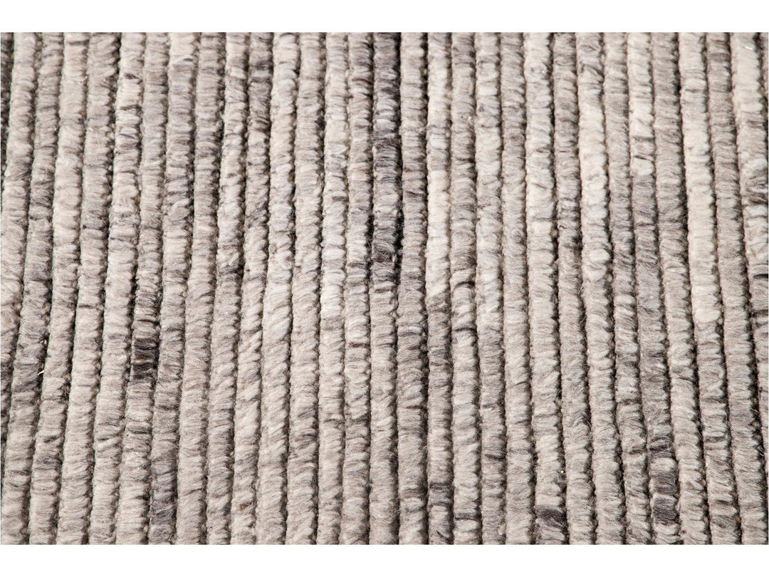 Contemporary Textured Ribbed Wool Rug 12 X 15
