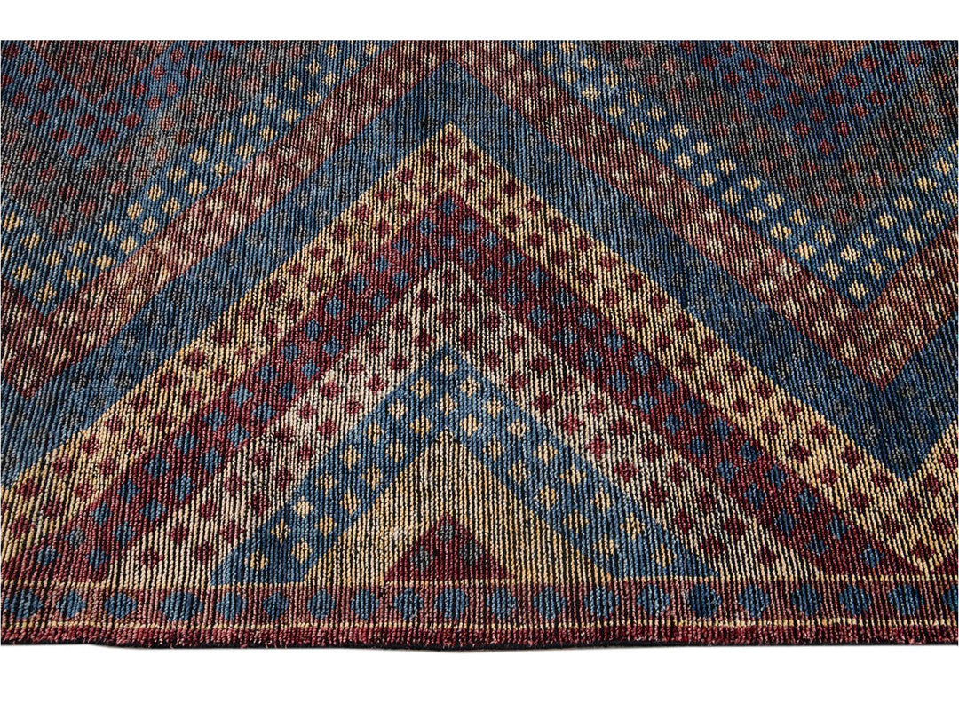 Modern Soumak Style Wool Rug 8 X10