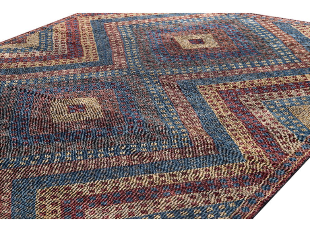 Modern Soumak Style Wool Rug 8 X10