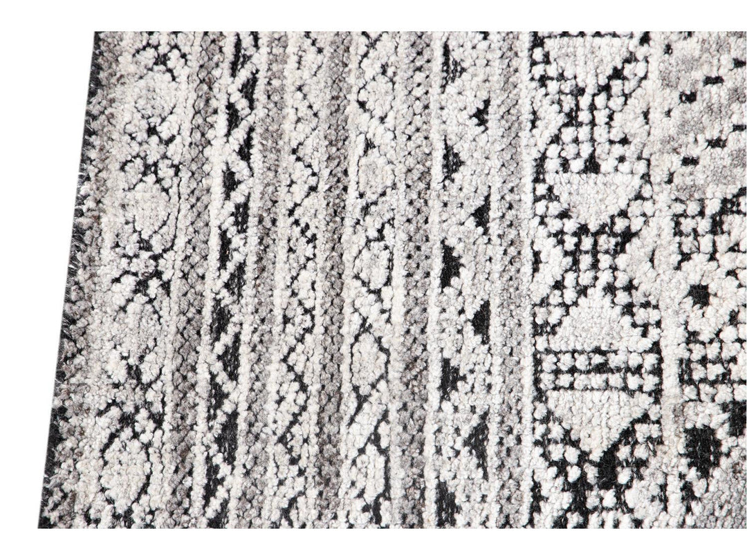 Modern Textured High Low Wool Rug 8 X 10