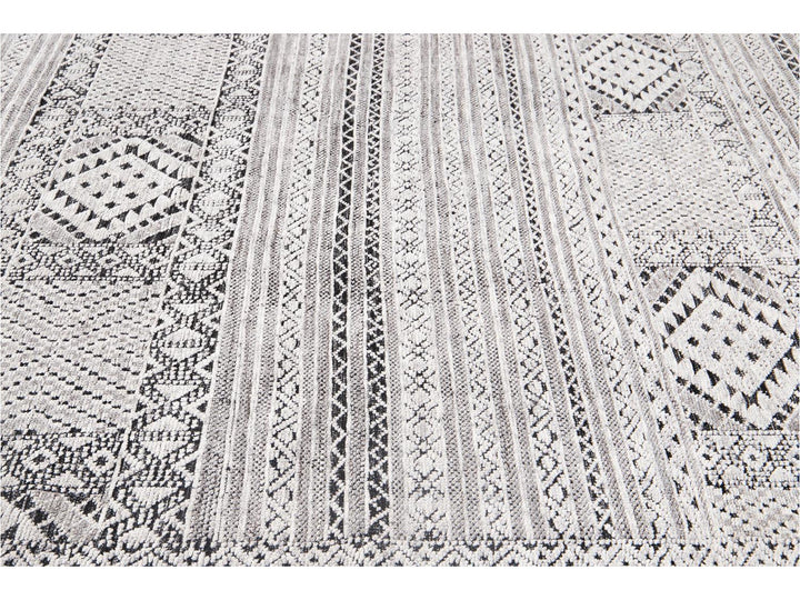 Modern Textured High Low Wool Rug 8 X 10