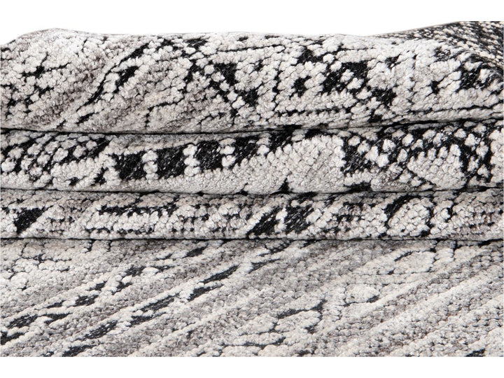 Modern Textured High Low Wool Rug 8 X 10