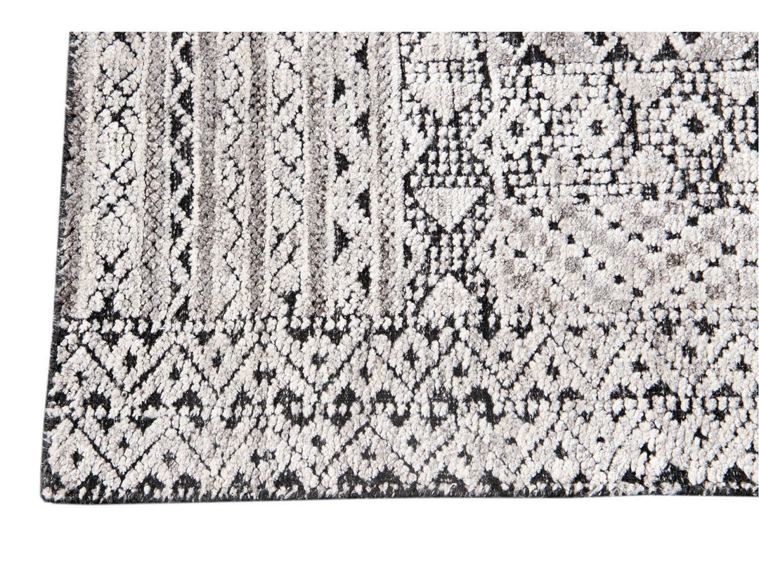 Modern Textured High Low Wool Rug 8 X 10