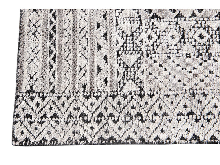 Modern Textured High Low Wool Rug 8 X 10