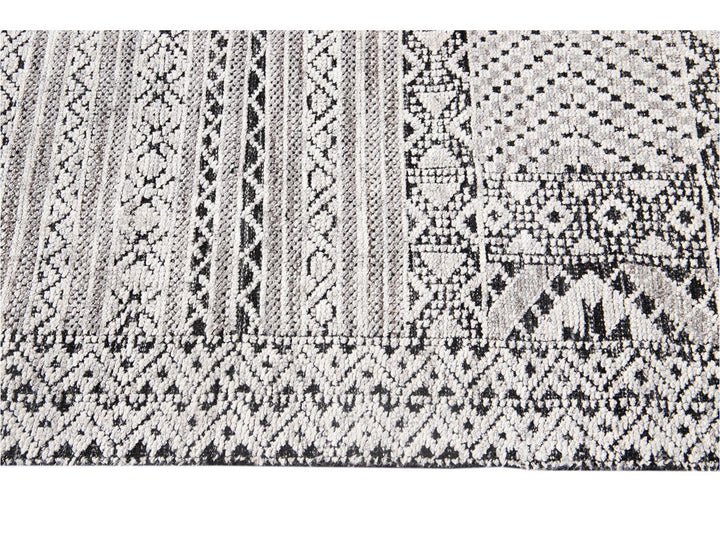 Modern Textured High Low Wool Rug 8 X 10