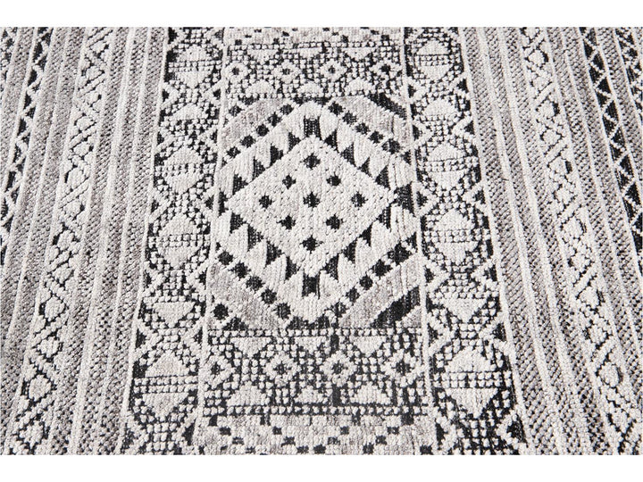 Modern Textured High Low Wool Rug 9 X 12