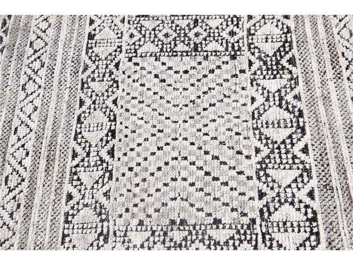 Modern Textured High Low Wool Rug 8 X 10