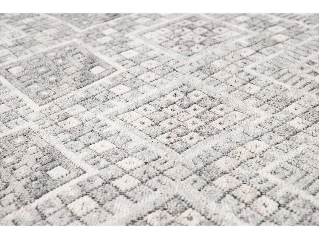 Modern Textured High Low Wool Rug 11 X14