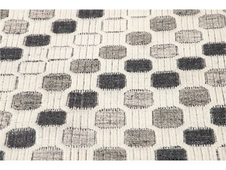 Contemporary Textured High Low Wool Rug 10 X 14