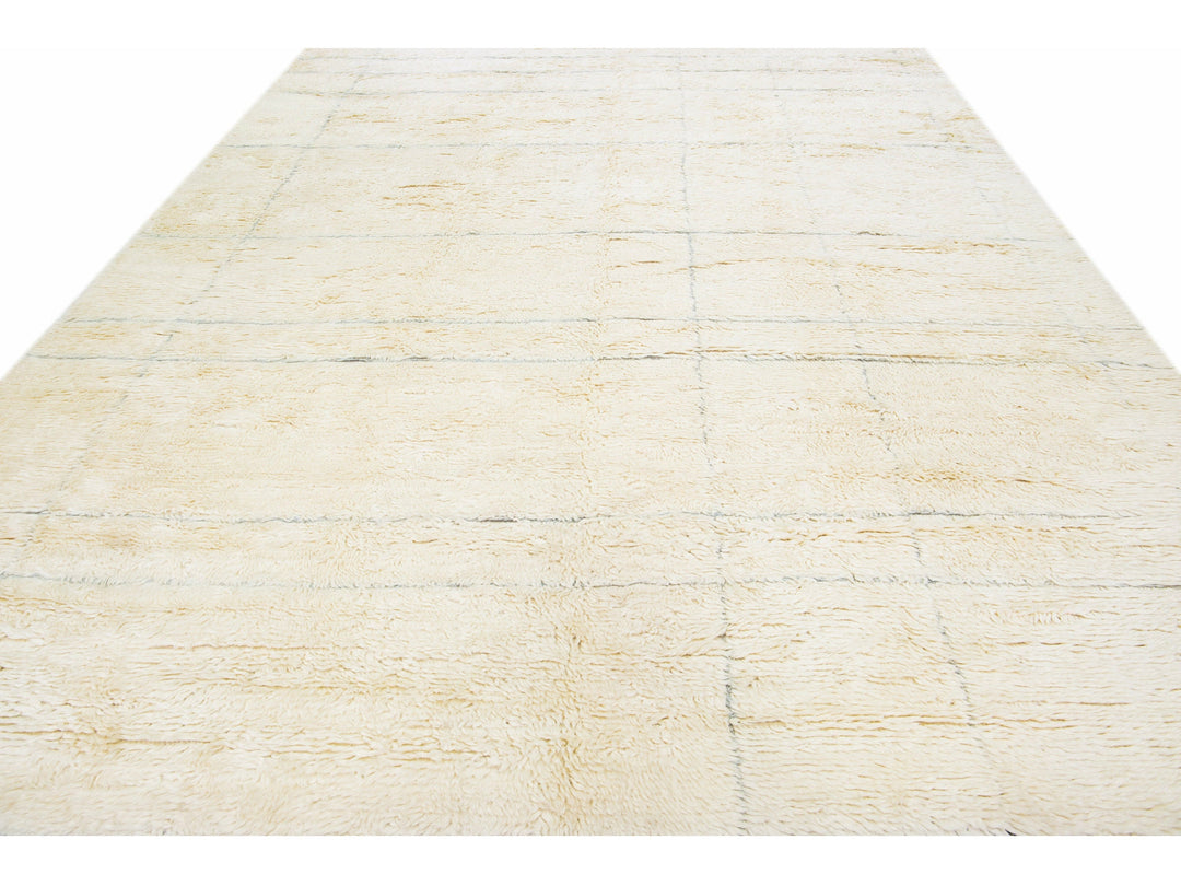 Modern Moroccan Wool Rug 10 X 14