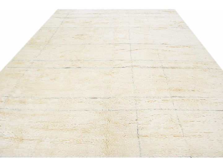 Modern Moroccan Wool Rug 10 X 14