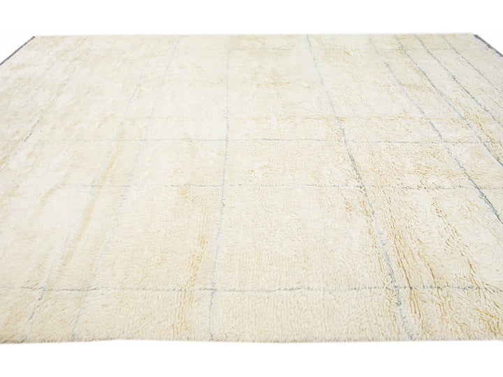 Modern Moroccan Wool Rug 10 X 14