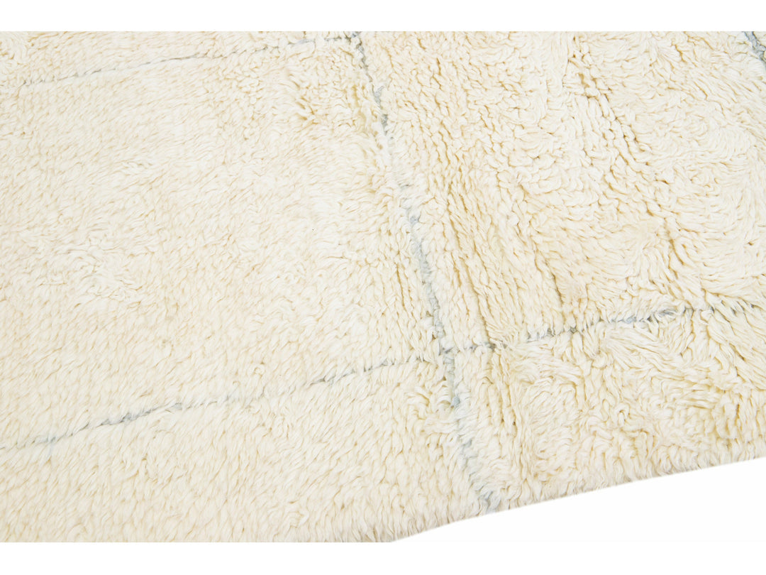 Modern Moroccan Wool Rug 10 X 14