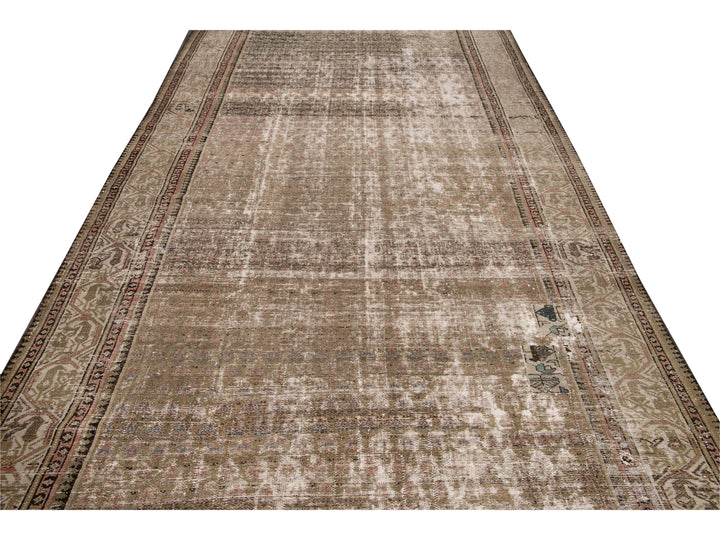 Antique Malayer Wool Runner 6 x 17