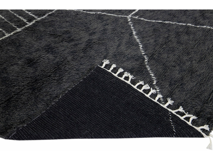 Modern Moroccan Wool Rug 11 X 14