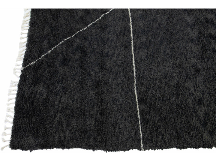 Modern Moroccan Wool Rug 11 X 14