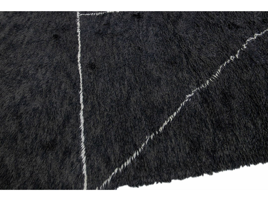 Modern Moroccan Wool Rug 11 X 14