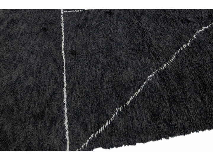 Modern Moroccan Wool Rug 11 X 14