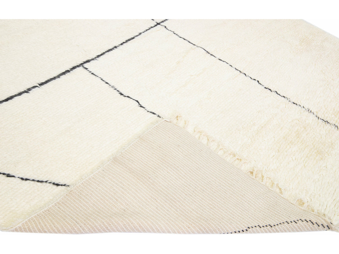 Modern Moroccan Wool Rug 9 X 12