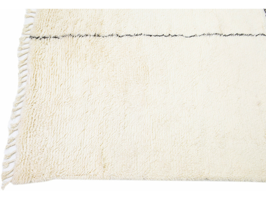 Modern Moroccan Wool Rug 9 X 12