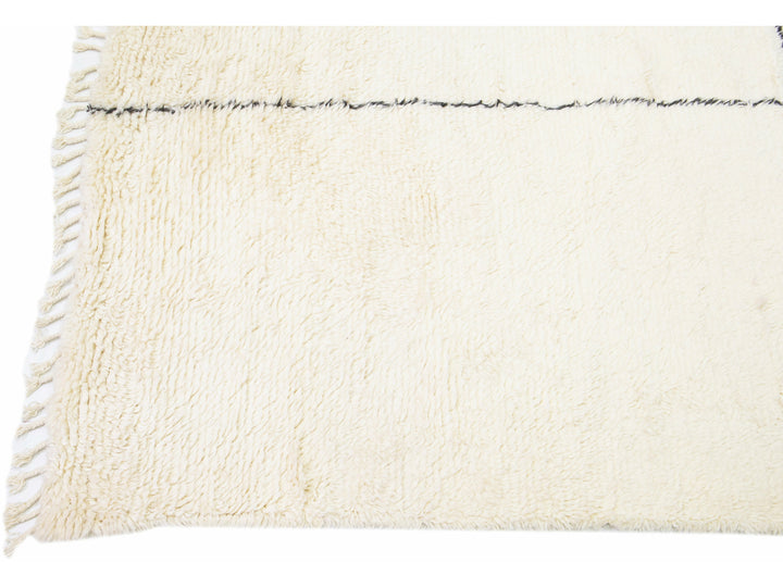 Modern Moroccan Wool Rug 9 X 12