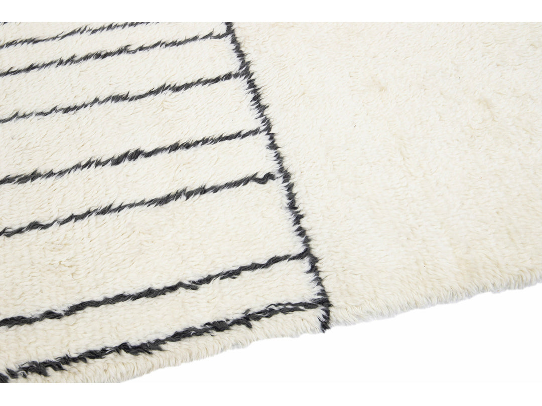 Modern Moroccan Wool Rug 9 X 12