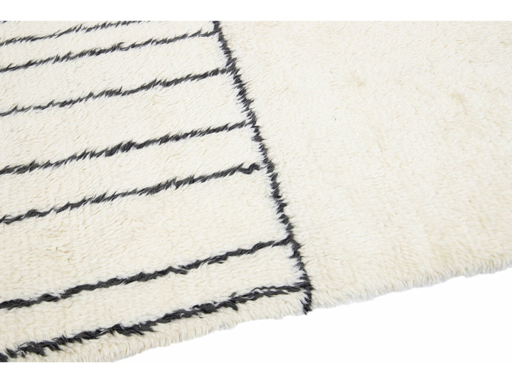 Modern Moroccan Wool Rug 9 X 12