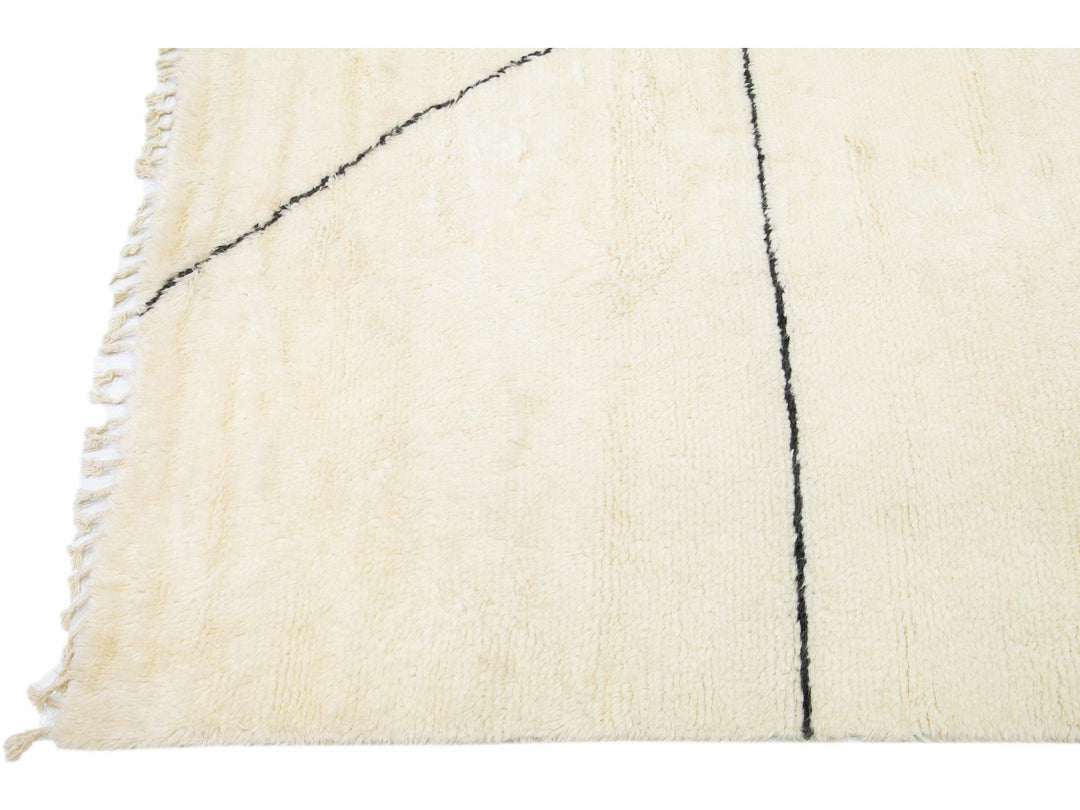 Modern Moroccan Wool Rug 12 X 15