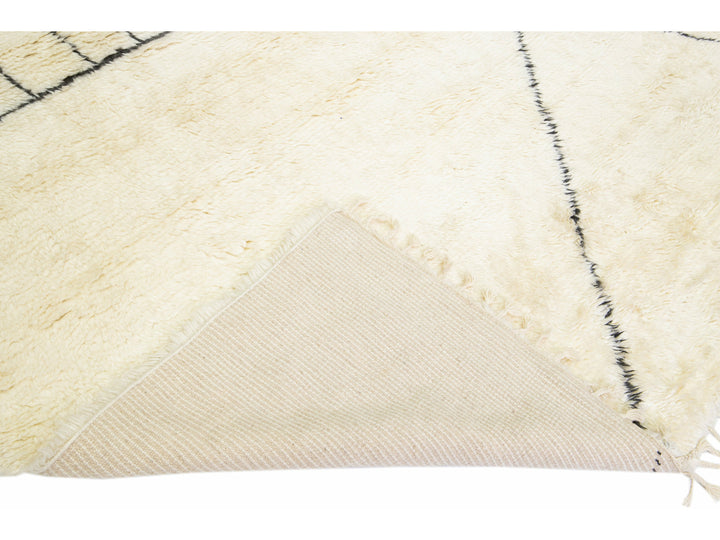 Modern Moroccan Wool Rug 14 X 16