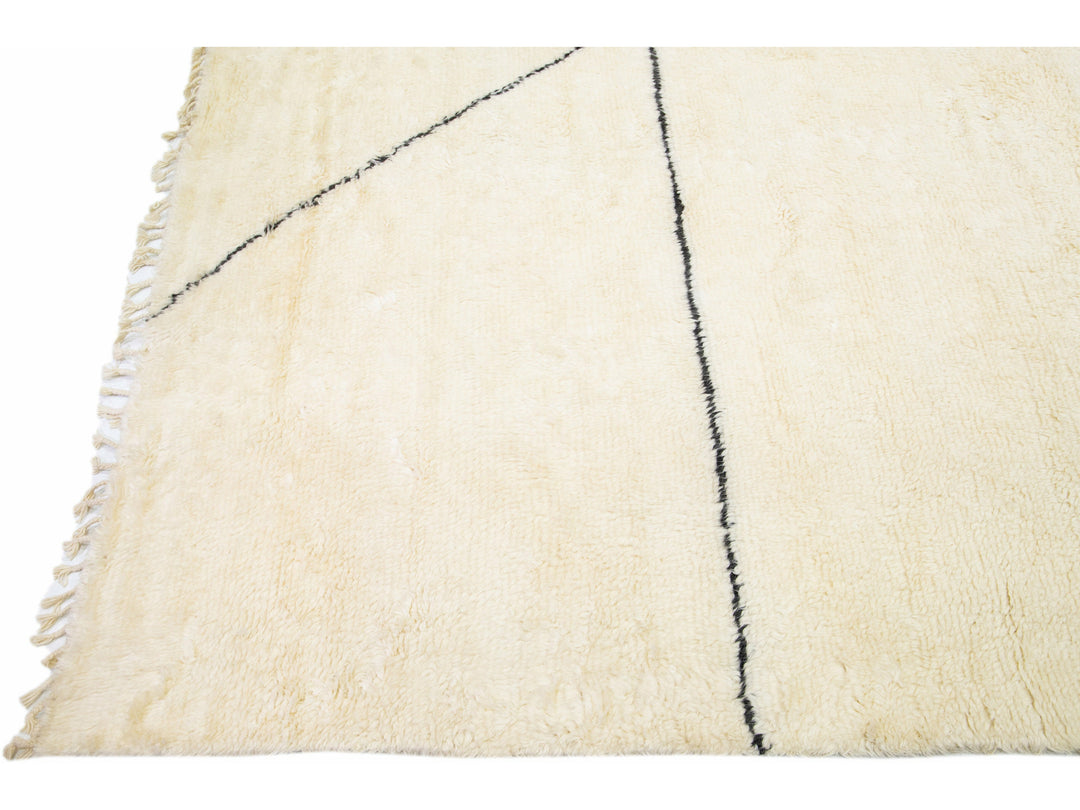 Modern Moroccan Wool Rug 14 X 17