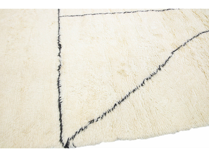 Modern Moroccan Wool Rug 14 X 17