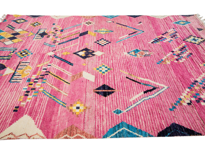 Modern Moroccan Berber Wool Rug 8 X 13