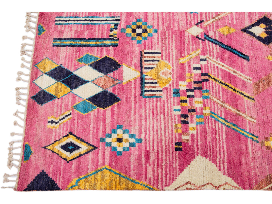 Modern Moroccan Berber Wool Rug 8 X 13