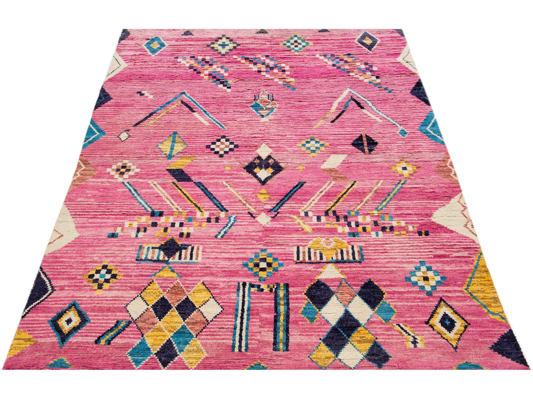 Modern Moroccan Berber Wool Rug 8 X 13