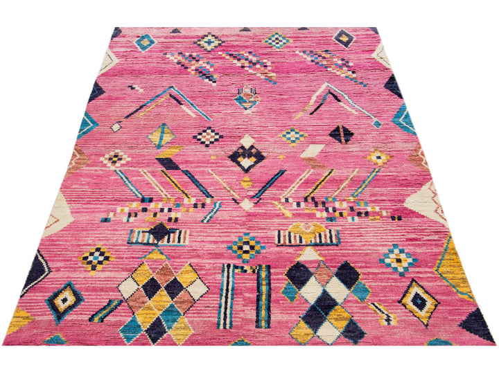 Modern Moroccan Berber Wool Rug 8 X 13